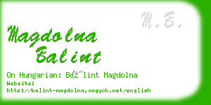 magdolna balint business card